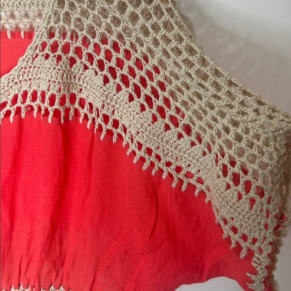 UMGEE Crochet Mix Media Top Boho Festival Size Medium/Large - Picture 6 of 13
